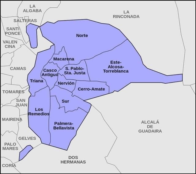 塞维利亚地区地图